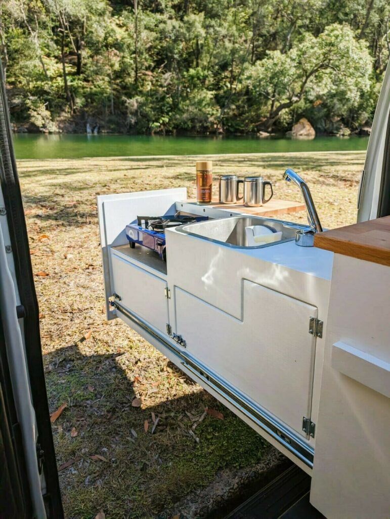 kitchen area that slides out in Ace